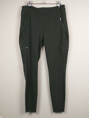 Athleta Headlands Hybrid High Rise Cargo Legging Green 14 Tall